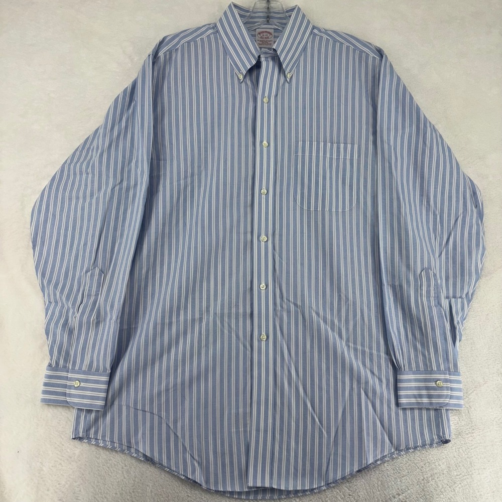 Brooks Brothers Mens 16-34 Traditional Fit Non-Iron Supima Cotton Striped Shirt